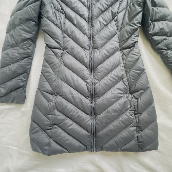 Patagonia Women’s Gray Down Puffer Coat – Size XS – Style 28407FA17 Longline - Picture 3 of 13